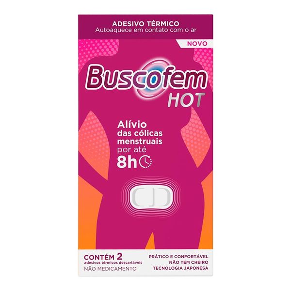 Adesivo Térmico para Cólicas Buscofem Hot 2 sachês