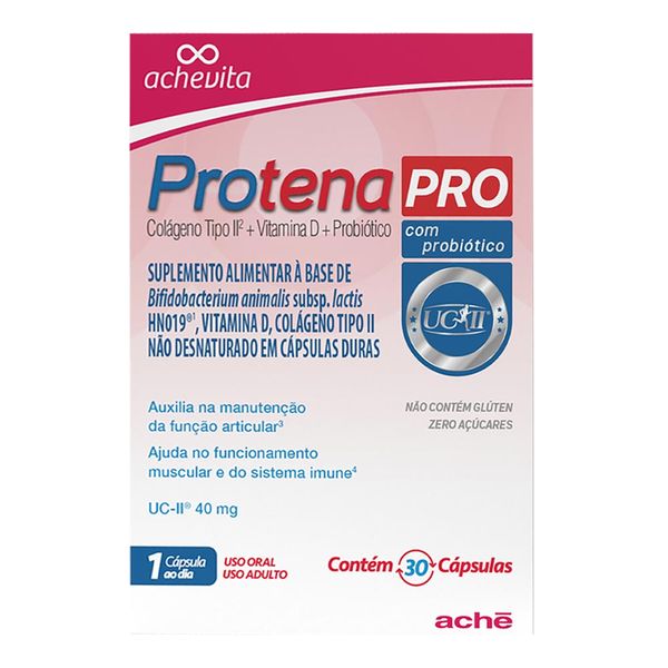 Suplemento Alimentar Protena Pro Achevita 30 Cápsulas