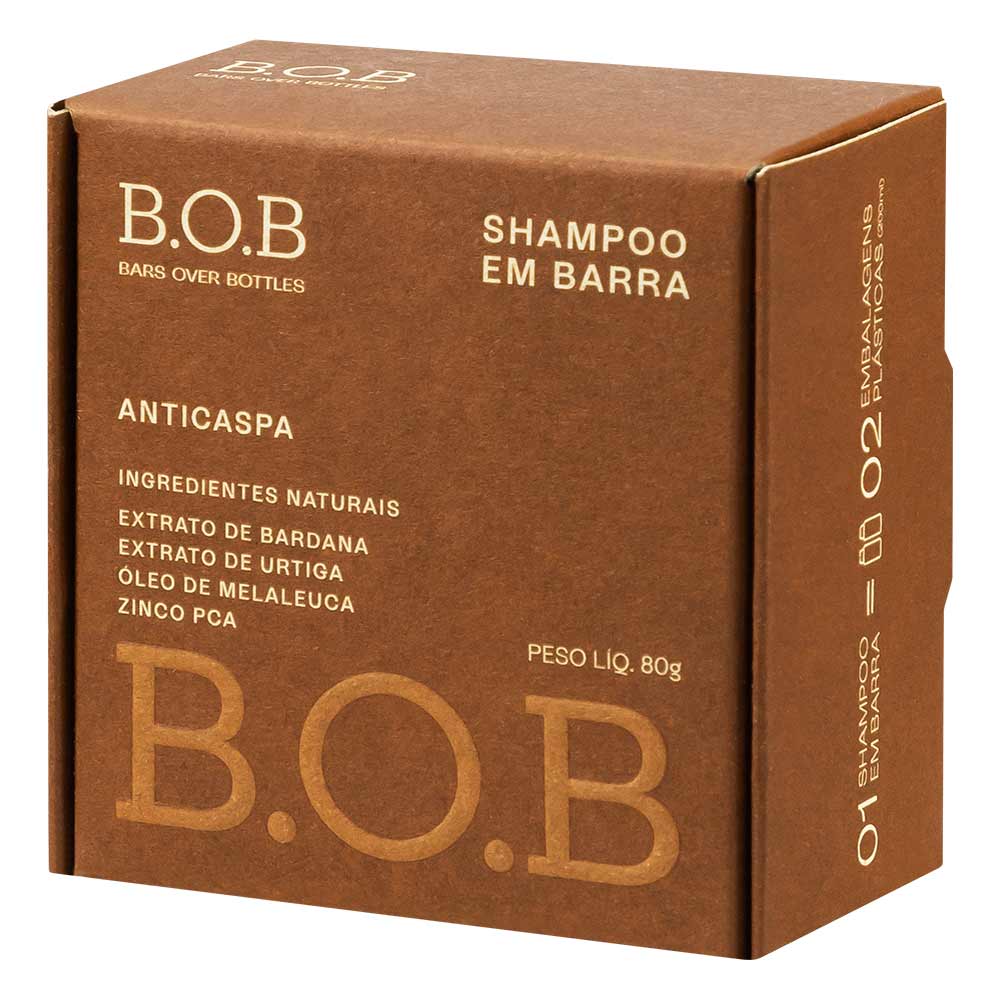 Shampoo Anticaspa em Barra B.O.B 80g Drogaria Sao Paulo