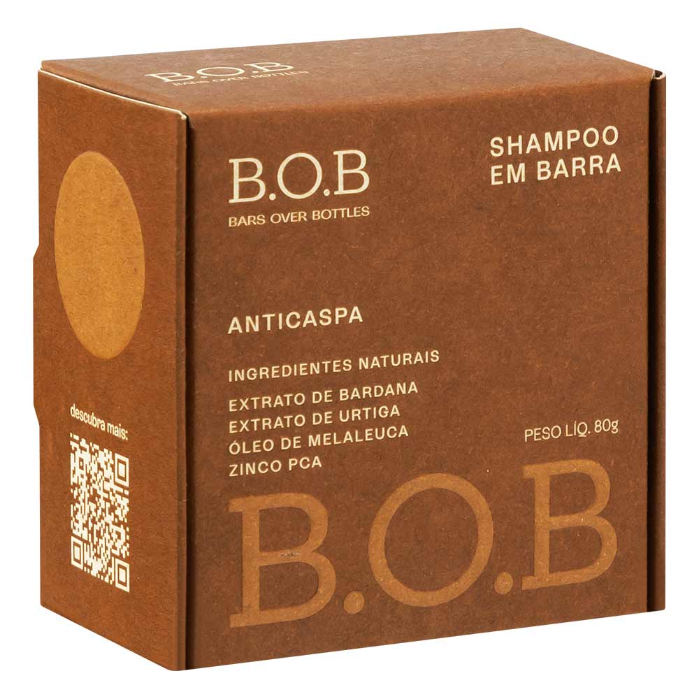Shampoo Anticaspa em Barra B.O.B 80g Drogaria Sao Paulo