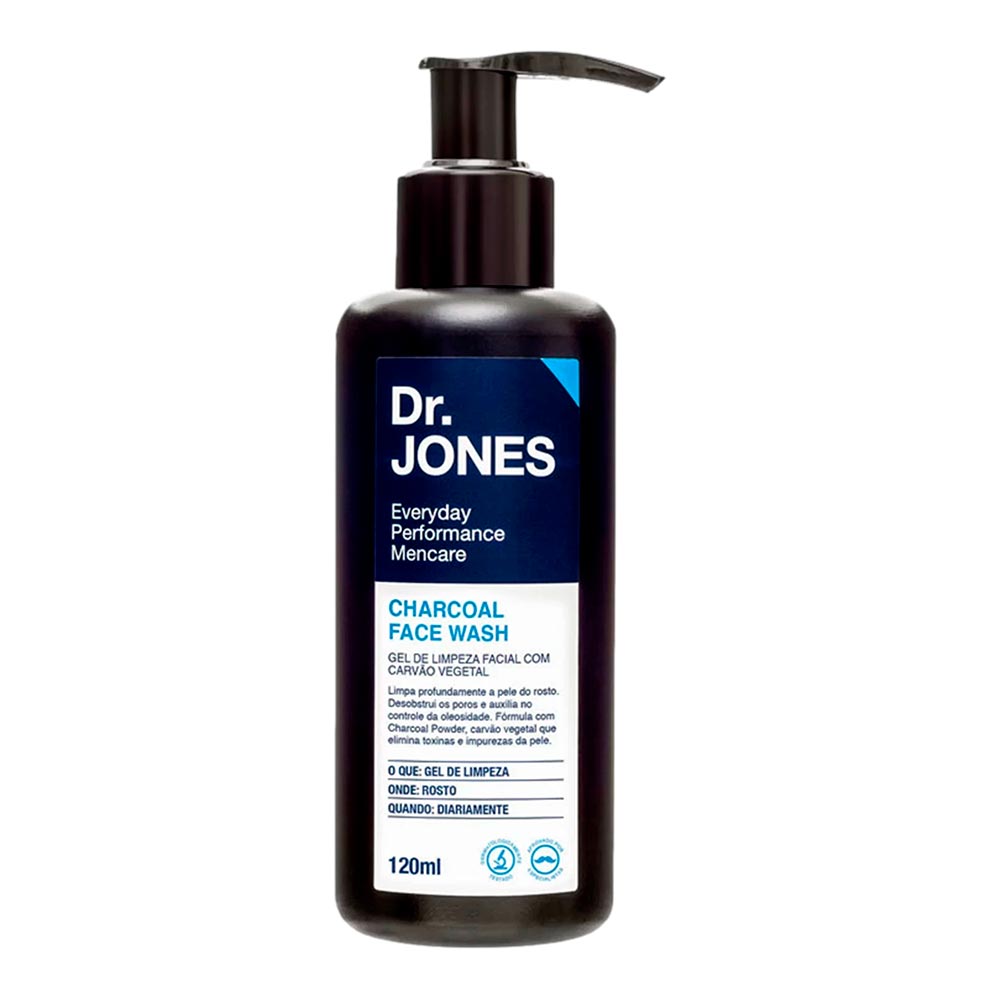 Gel De Limpeza Facial Carvão Vegetal Dr. Jones Chaecoal Face Wash 120ml