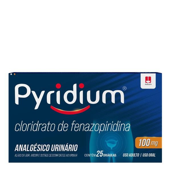 Analgésico Pyridium 100mg 25 Drágeas
