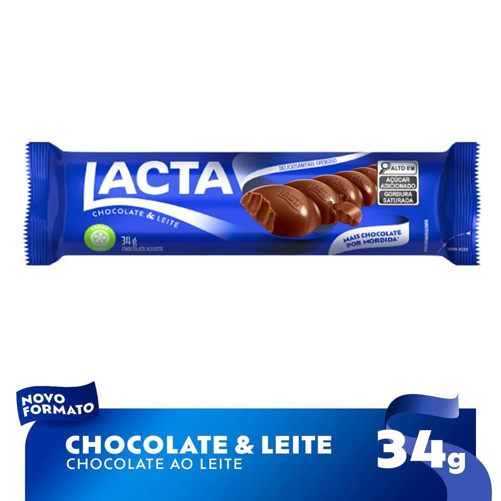 Chocolate Lacta Ao Leite 34g - Drogaria Sao Paulo