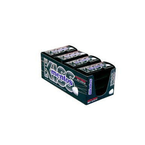 Bala Kiss Sabor Menta Forte Caixa Com 12 Latas De 35g Mentos Drogaria Sao Paulo 8054