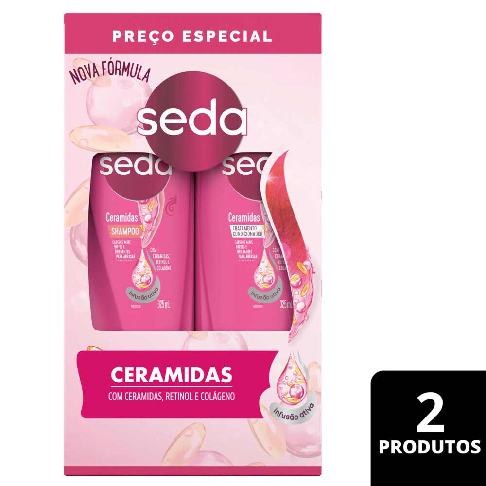 Shampoo + Condicionador Seda Ceramidas 325ml - Drogaria Sao Paulo
