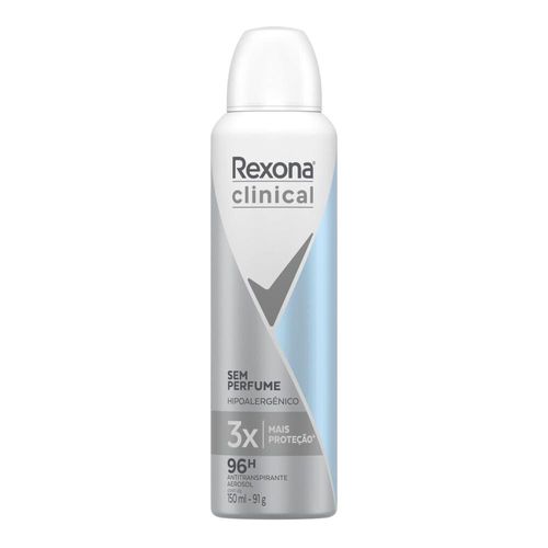 Desodorante Aerosol Rexona Clinical Sem Perfume 150Ml