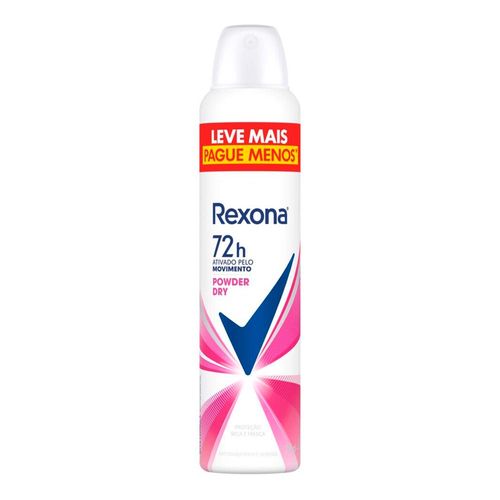 Desodorante Antitranspirante Aerossol Rexona Powder Dry 250 Ml