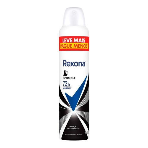 Desodorante Aerosol Rexona Invisible 250Ml