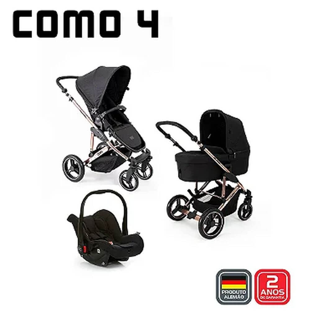 Carrinho Como 4 Rose Gold com Bebê Conforto Risus Piano Abc Design 935301493