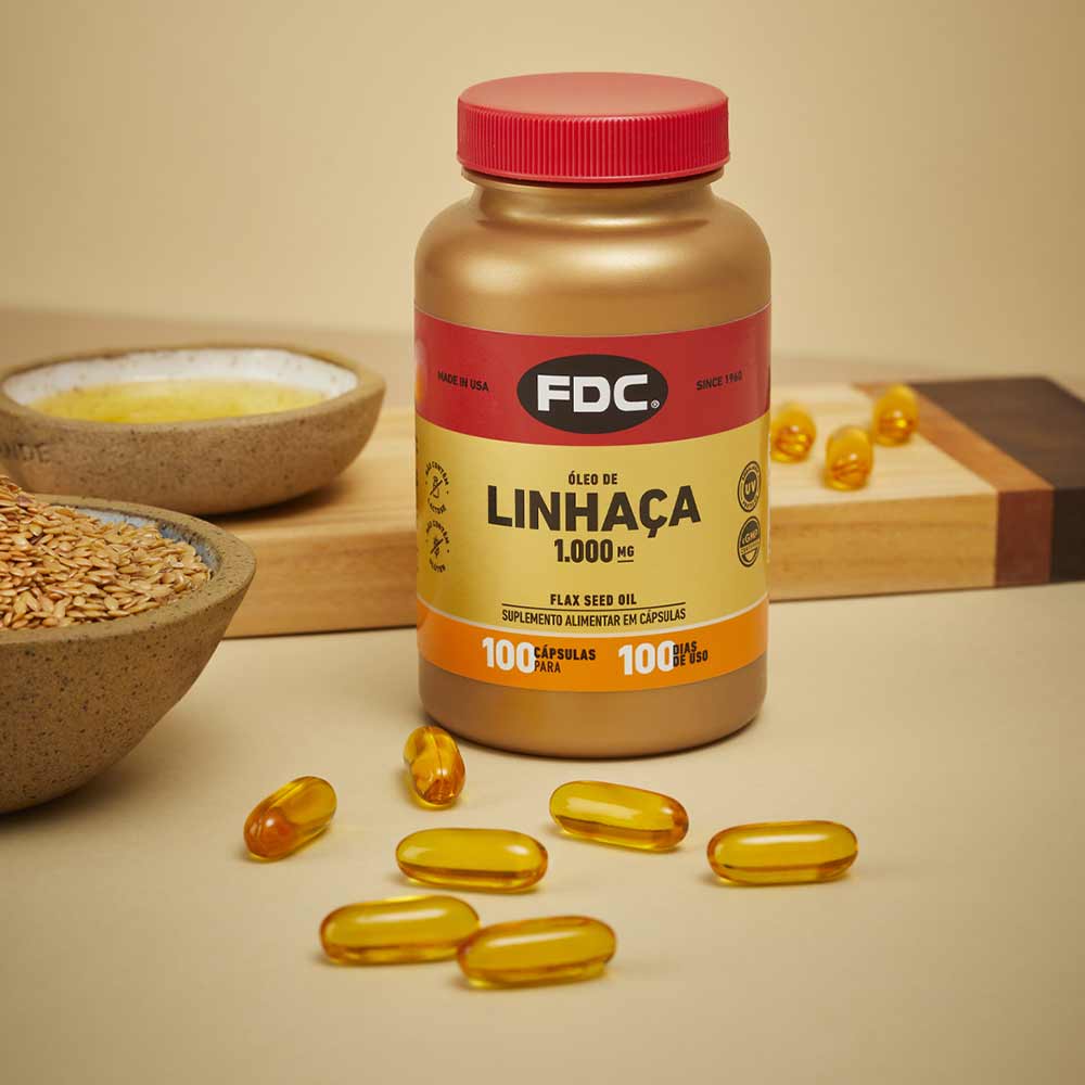 Óleo de Linhaça FDC 100 Cápsulas - Drogaria Sao Paulo