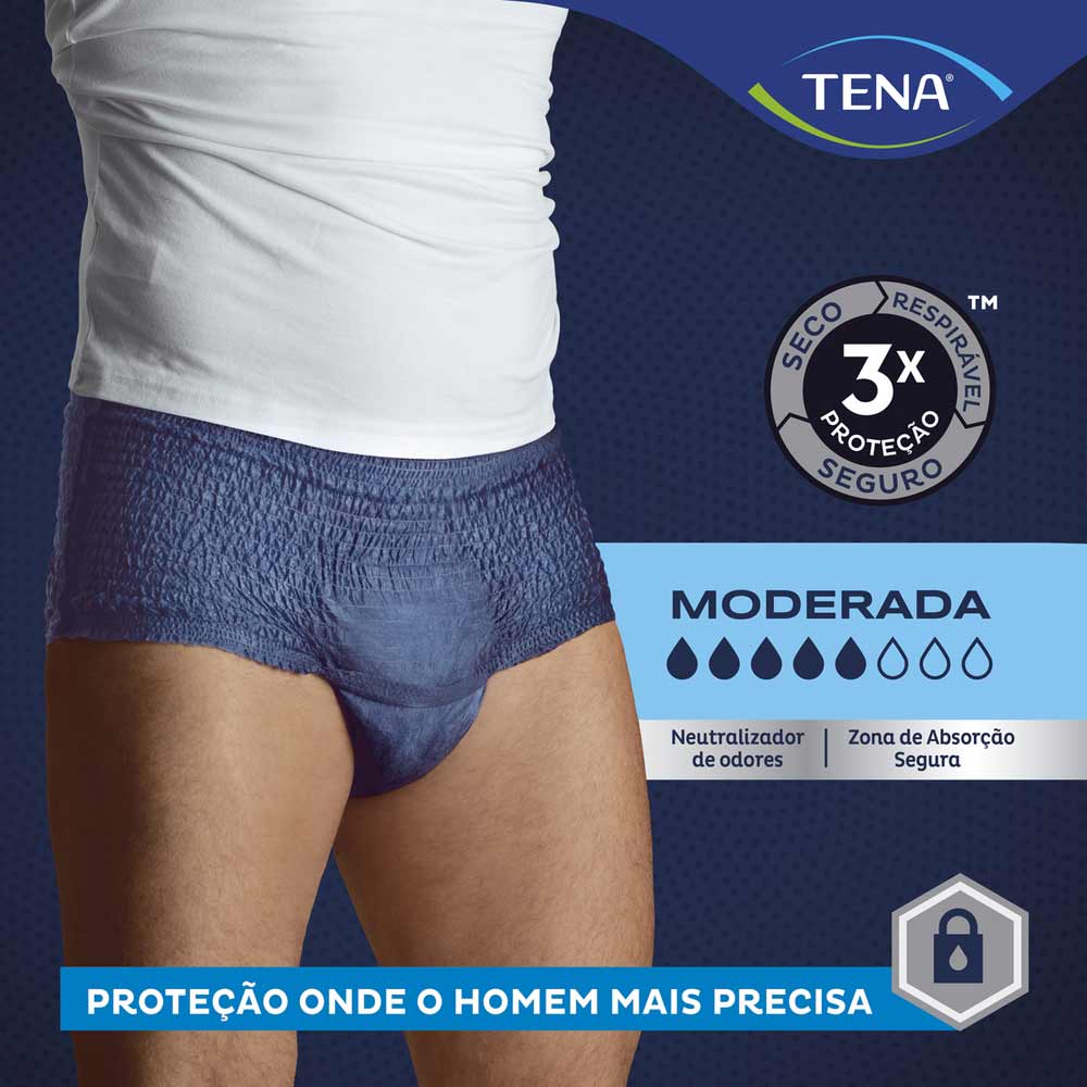 Roupa Íntima Descartável Tena Pants Men P/M 16 Unidades - Drogaria Sao Paulo
