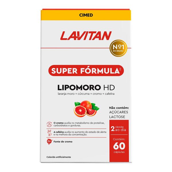 Suplemento Alimentar Lavitan Super Fórmula Lipomoro HD 60 Cápsulas
