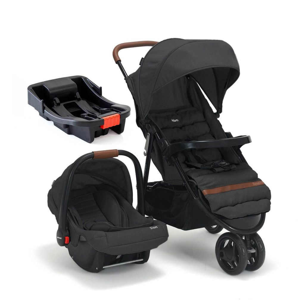 Carrinho com Bebê Conforto Travel System Breeze Trio Preto Infanti 935302424