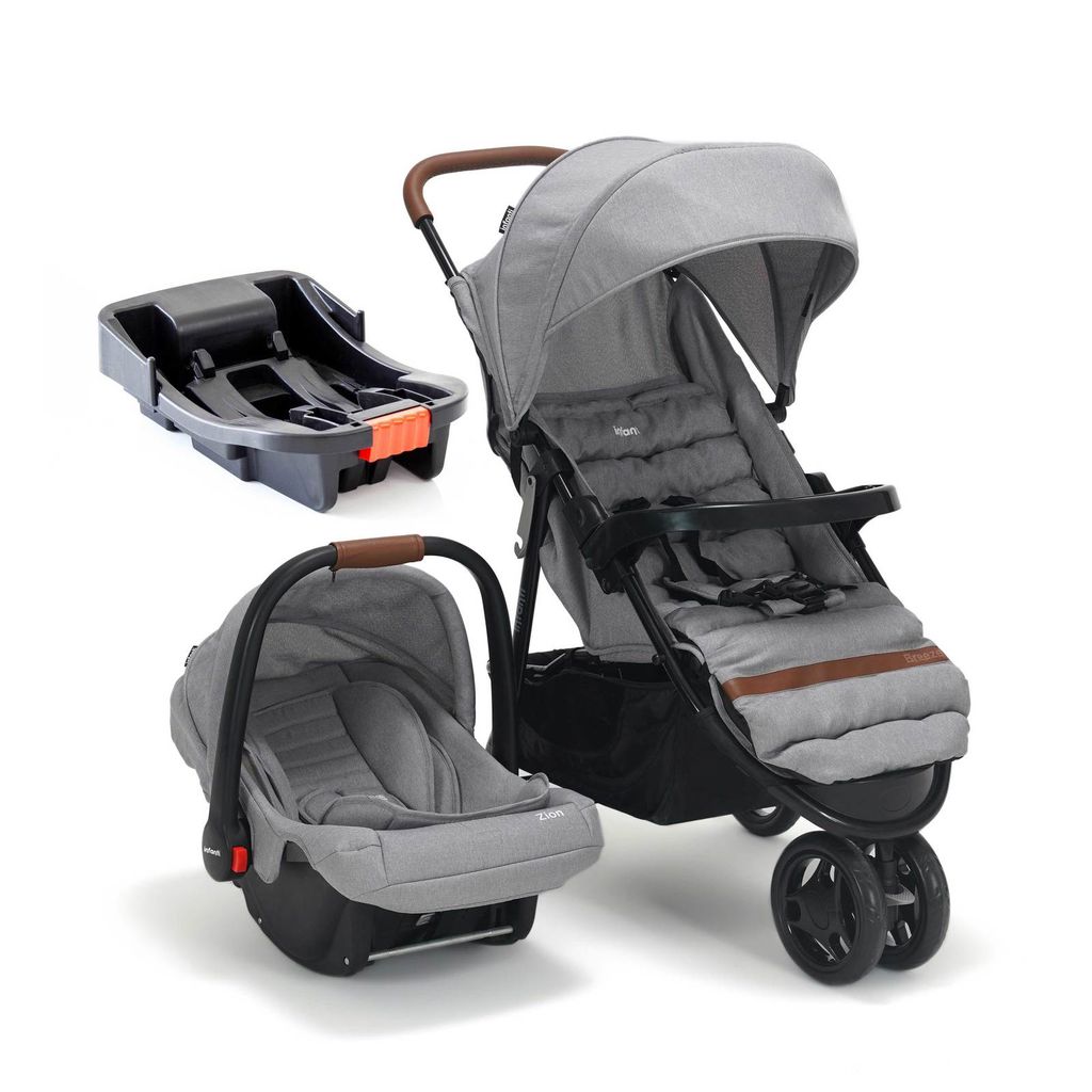 Carrinho com Bebê Conforto Travel System Breeze Trio Cinza Infanti 935302460