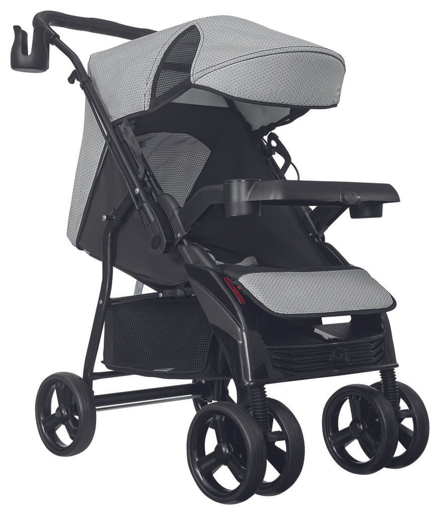 Carrinho de Bebê Nivo Tutti Baby Preto e Cinza 935302463
