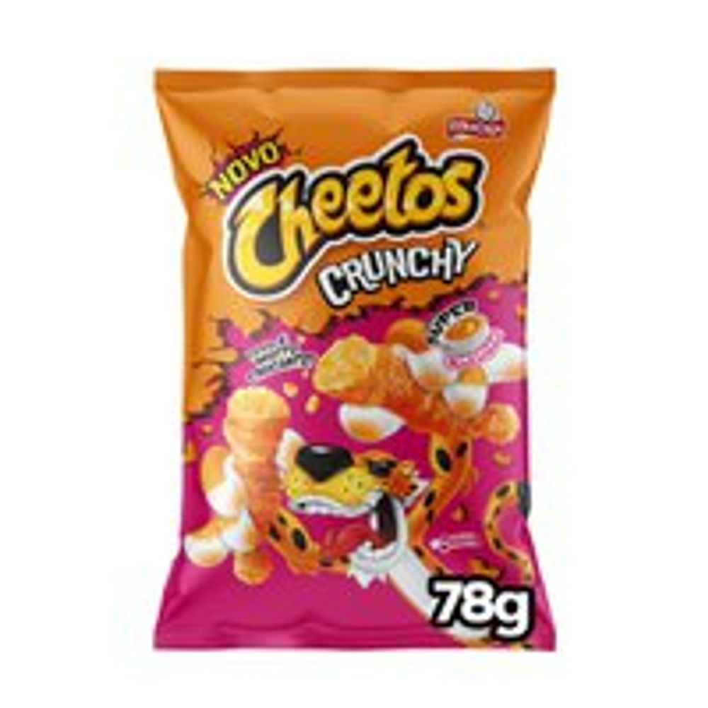 Salgadinho sabor super cheddar pacote com 78g - Cheetos Crunchy